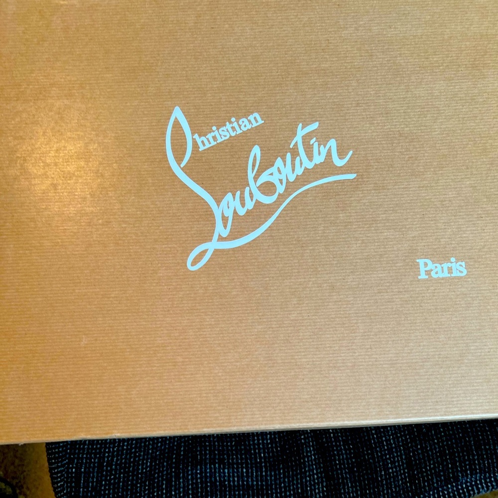 Louboutin color block ankle boots.. brand new still in box with red bags